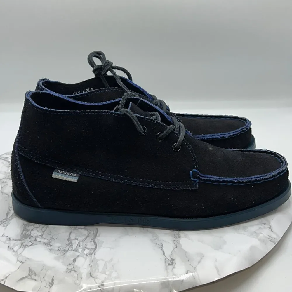 SEBAGO Black and Navy Waterbury Docksider Chukka Bootie-10